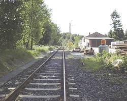 der ehemalige Bahnsteig