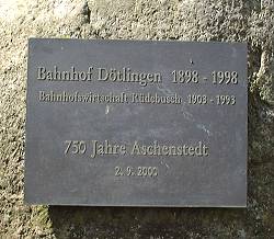 Gedenkstein am Grillplatz